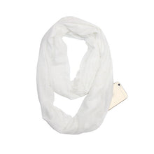 Load image into Gallery viewer, Fashion Portable Women Scarf with Zipper Pocket Infinity Scarf