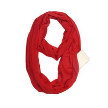 Load image into Gallery viewer, Fashion Portable Women Scarf with Zipper Pocket Infinity Scarf