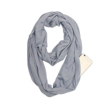 Load image into Gallery viewer, Fashion Portable Women Scarf with Zipper Pocket Infinity Scarf