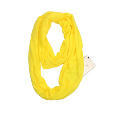 Load image into Gallery viewer, Fashion Portable Women Scarf with Zipper Pocket Infinity Scarf