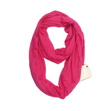 Load image into Gallery viewer, Fashion Portable Women Scarf with Zipper Pocket Infinity Scarf